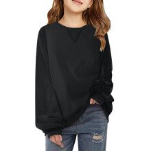 Girls Long Sleeve Crewneck Sweatshirt Loose Fit 1 Pack