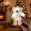 Glowing Ribbon Bear Plush Toy LED Night Light 1 Pack 6