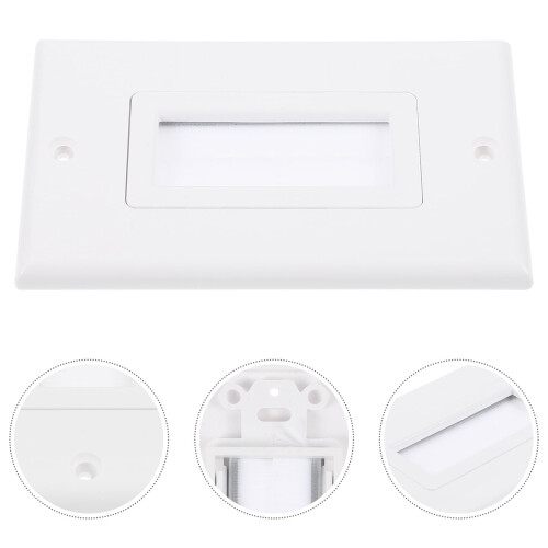 Wall Plate Cord Hider Brushed Pass-Through Outlet Cover 1 1