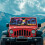 Foldable Palm Tree Windshield Sun Shade for Jeep Wrangler 3