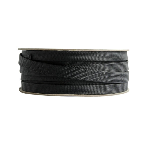 Black PET Insulated Braid Sleeve for Cable Protection