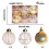Gold Glitter Christmas Ornaments Set 6 pcs 2