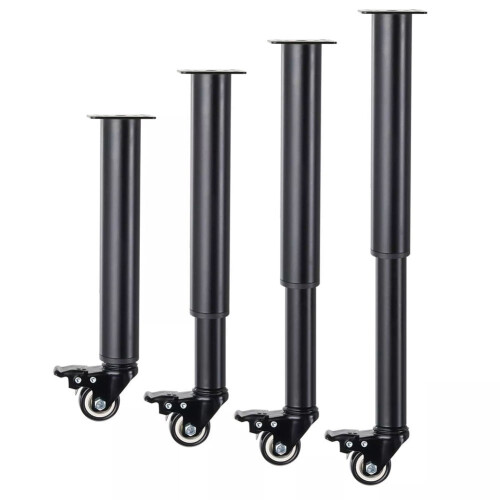 Adjustable Coffee Table Feet with Wheels Set of 4 1