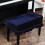 Dark Blue Piano Bench Cover Stretchable Sturdy Pleuche 1
