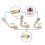 Tire Valve Stem Extenders Copper Flexible 4-Pack 8