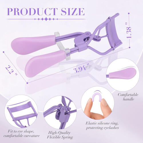 Eyelash Curler with Pads 2 pcs + 10 silicone replacement 1