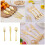 Plastic silverware set decorative disposable cutlery 4