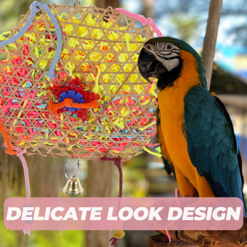 Wooden Bird Perch Multi-Colored for Parakeets and Cockatiels 2