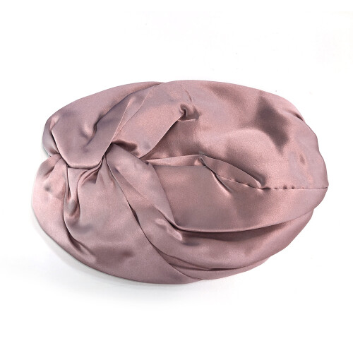 Cuffia da notte a doppio strato in 100% seta Pink