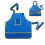 Waterproof Art Craft Apron Smock Blue 1 Piece 7
