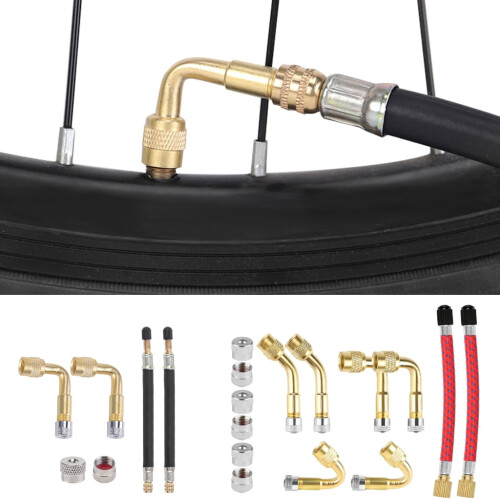 Tire Valve Stem Extenders Copper Flexible 4-Pack 1