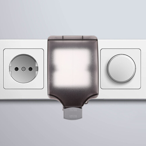Outdoor Socket Box Weatherproof Electrical Wall Plate with 1
