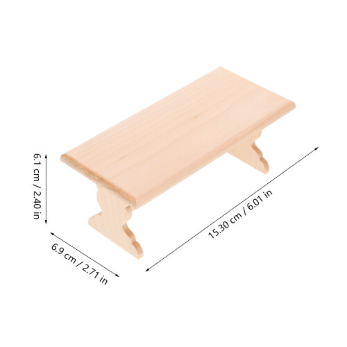 Miniature Dollhouse Bench Tiny Garden Chair Model 2