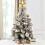 Mini Christmas Tree with Lights Gold Flocked 22 Inch 8