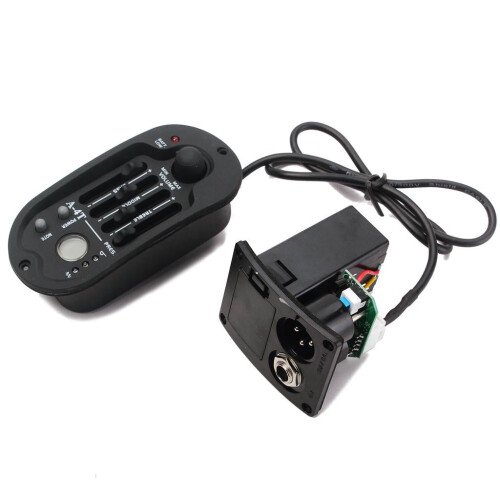 Folk Guitar Preamp Equalizer with Piezo Pickup and LCD 2