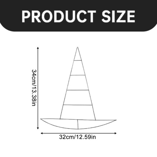 Witch Hat Metal Wreath Frame for DIY Crafts 1 Pack 1