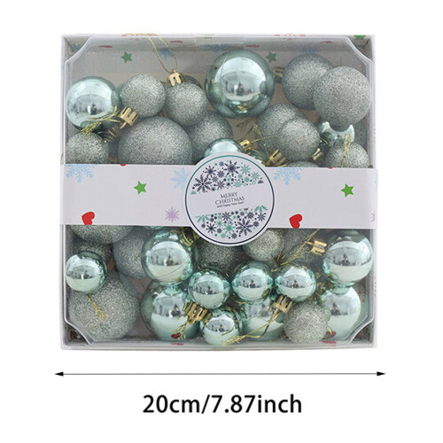 Light Green Christmas Ornament Set Shatterproof 12 Pack 2