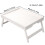 Bamboo Bed Tray Table with Folding Legs White 2