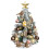 Mini Christmas Tree with Lights Gold Flocked 22 Inch 7