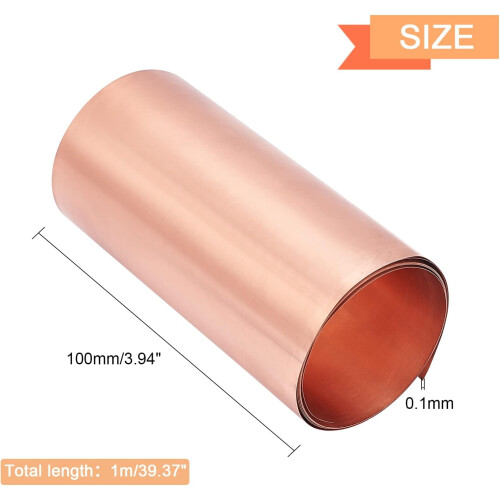 Pure Copper Roll 35-Gauge Weatherproof Light Salmon 39x4 1