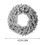 White Flocked Snowflake Christmas Wreath 18 inch 3
