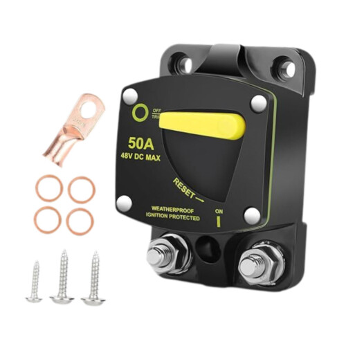 Circuit Breaker Box Manual Reset Switch 50A Waterproof 2