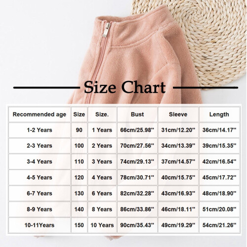 Brown Fleece-Lined Zip-Up Jacket for Kids Collared Thermal 1