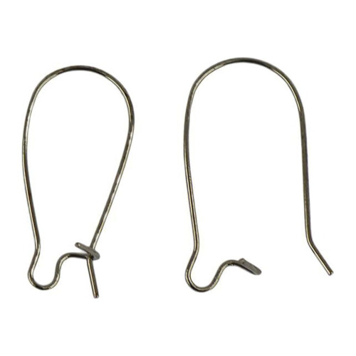 Brass Kidney Earring Hooks for Jewelry Making 50 pcs 1