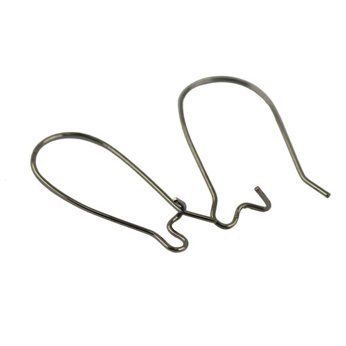 Brass Kidney Earring Hooks for Jewelry Making 50 pcs 2