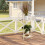 Plastic Frame Side Table White 19.7 x 8.3 in 2-Tier Round 4