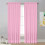 String Rod Pocket Sheer Curtains Pink Polyester 52x84 inch 6