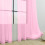 String Rod Pocket Sheer Curtains Pink Polyester 52x84 inch 4