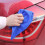 Blue Microfiber Cleaning Cloth 11.8 x 11.8 Inch Lint-Free 5