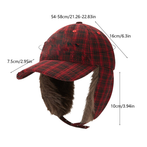 Kingfansion Winter Earflap Hat Polyester Outdoor Cold 2