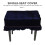 Dark Blue Piano Bench Cover Stretchable Sturdy Pleuche 7