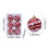 Red Shatterproof Foam Christmas Ball Ornaments 6 pcs 3