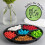 Plastic Serving Tray Round 6-Section Black 3