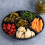 Plastic Serving Tray Round 6-Section Black 4