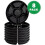 Plastic Serving Tray Round 6-Section Black 5