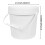 Plastic Bucket with Lid 5L White Round Container 2