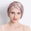 Cuffia da notte a doppio strato in 100% seta Pink 2