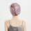 Cuffia da notte a doppio strato in 100% seta Pink 3