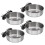 Stainless Steel Bird Feeding Dish with Clamp Holder for 8