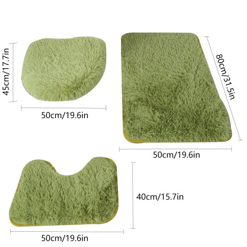 Ensemble de tapis de bain ultra doux, absorbant et antidérapant (3 pièces) 2