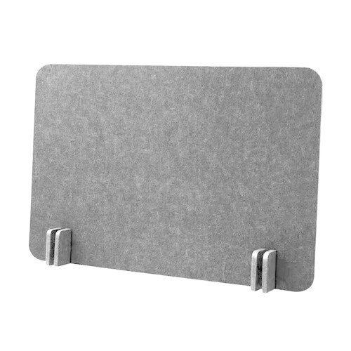 Acoustic Desk Divider Felt Privacy Panel Light Gray 40x50 cm 1