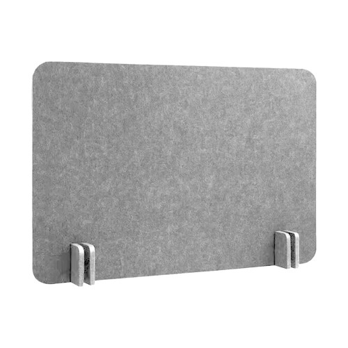 Acoustic Desk Divider Felt Privacy Panel Light Gray 40x50 cm 2