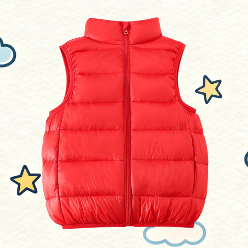 Kids Casual Boat-Neck Puffer Vest Winter Fall Size 9 1