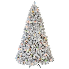4FT Pre-Lit Flocked PVC Christmas Tree with 150 UL Lights