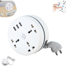 Retractable Power Strip with 3 Outlets and 3 USB Ports 9.2