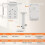 Wall Outlet Extender with Shelf Night Light 3 USB 1 USB-C 5